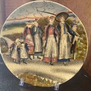 Vintage Storybook Illustrated Plate
